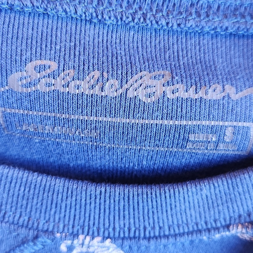 Eddie Bauer Blue Tiger Print Sweatshirt - Picture 12 of 13